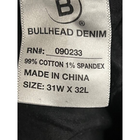 Bullhead Denim Dillon Men's 31Wx32L Skinny Fit Jeans Black Cotton Spandex Blend - Picture 12 of 16